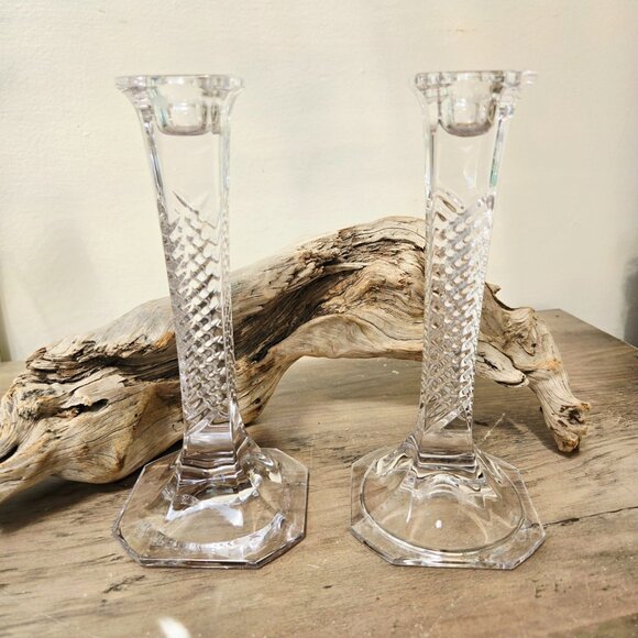 3 For 45 💗✨️Vintage Crystal Candlestick Holders – Set of 2 – EUC - Picture 2 of 5